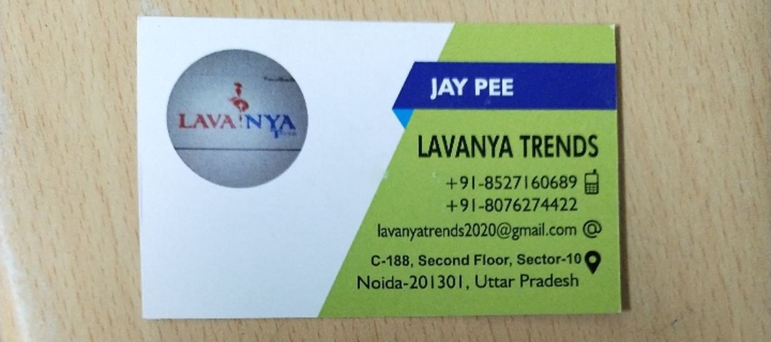 Visiting card store images of Lavanya Trends