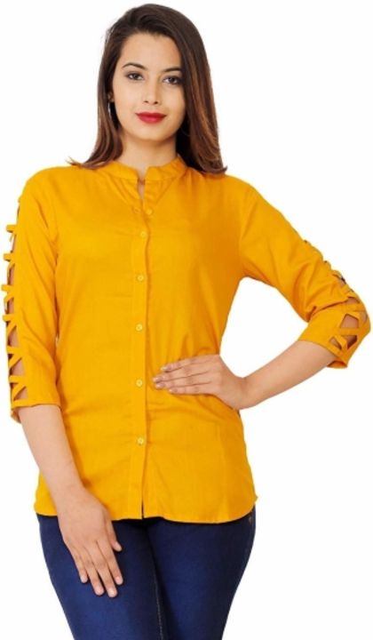GANPATI GARMENTS Casual 3/4 Sleeve Solid Women Pink Top

Color: BLACK, Blue, Red, Yellow, Yellow1

S uploaded by Amaush Kumar on 1/16/2022