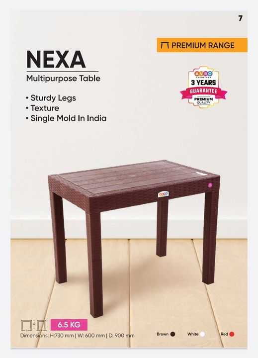 Nexa table uploaded by business on 1/16/2022