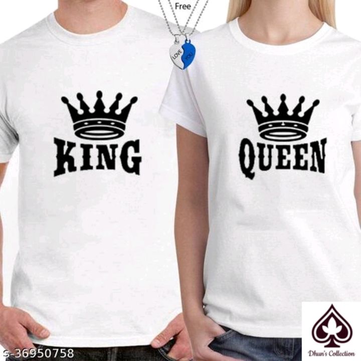 Couple T-shirts With free Couple locket..  uploaded by business on 1/16/2022
