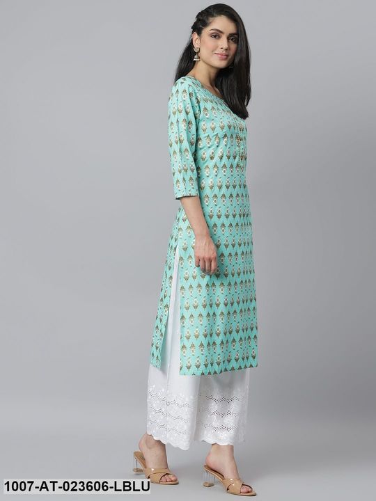 Floral Printed Rayon Straight Kurta uploaded by PR Retail on 1/16/2022