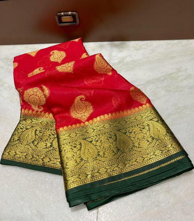 Banarasi semi georgette silk sarees uploaded by business on 1/16/2022