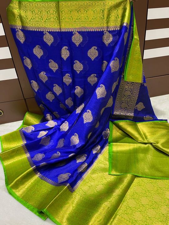 Banarasi semi georgette silk sarees uploaded by business on 1/16/2022