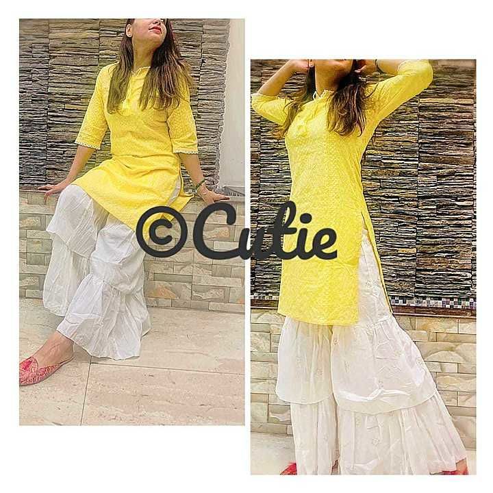CUTIE New Launch 💖


-*Heavy chikankari kurti with some crocia and robe on the neckline*
All handwo uploaded by business on 10/1/2020
