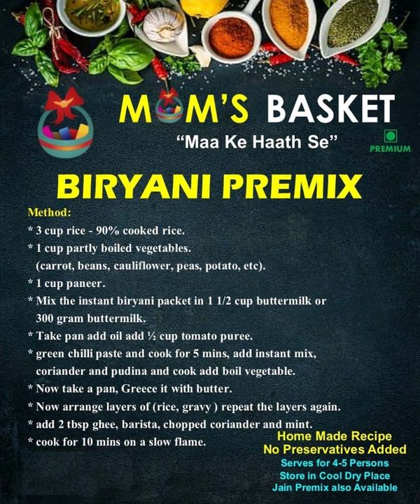 Biryani Gravy Premix uploaded by Moms BBasket on 1/16/2022