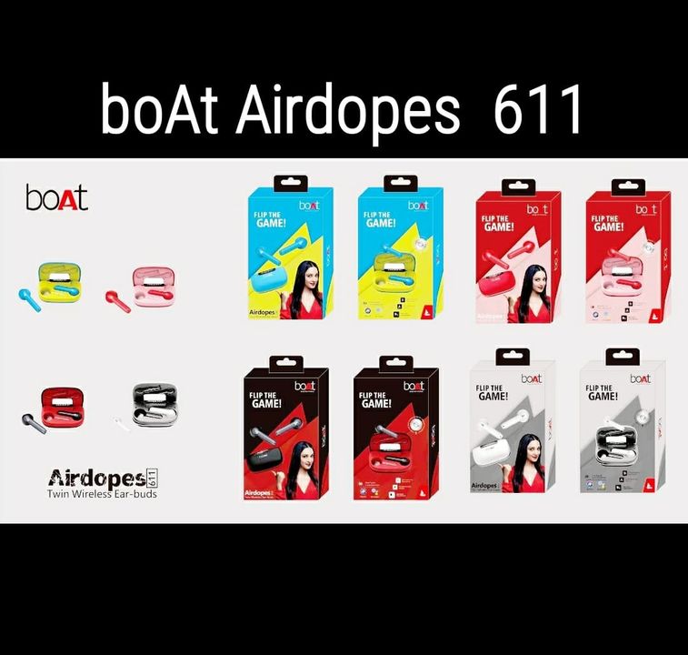 BOAT-611 AIRDOPES 100PICS CTN PRICE RS-560/- uploaded by Tech India Marketing Pvt Ltd on 1/16/2022