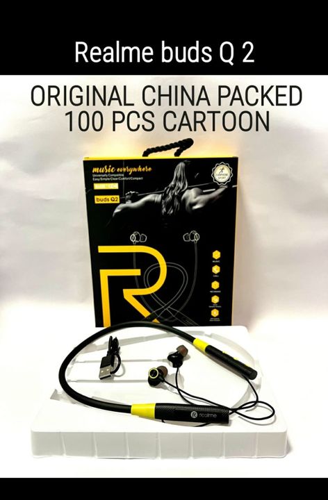 REALME BUDS-Q2 NECKBAND 100PICS CTN PRICE RS-310/- uploaded by Tech India Marketing Pvt Ltd on 1/16/2022