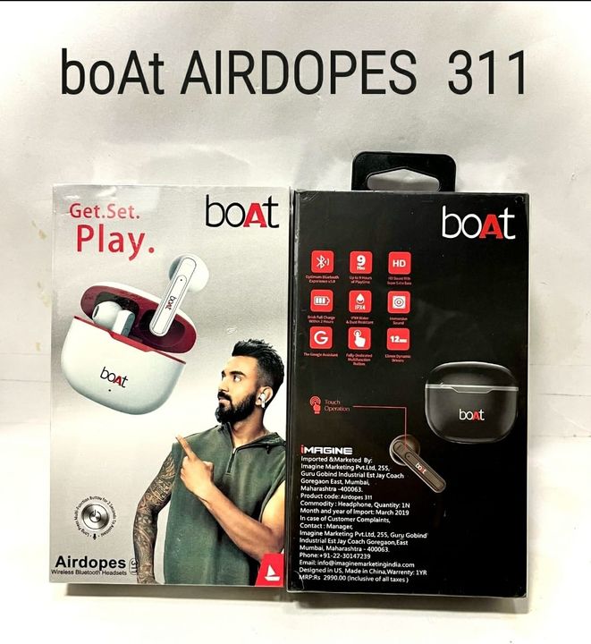 BOAT-311 AIRDOPES 100PICS CTN PRICE RS-560/- uploaded by Tech India Marketing Pvt Ltd on 1/16/2022