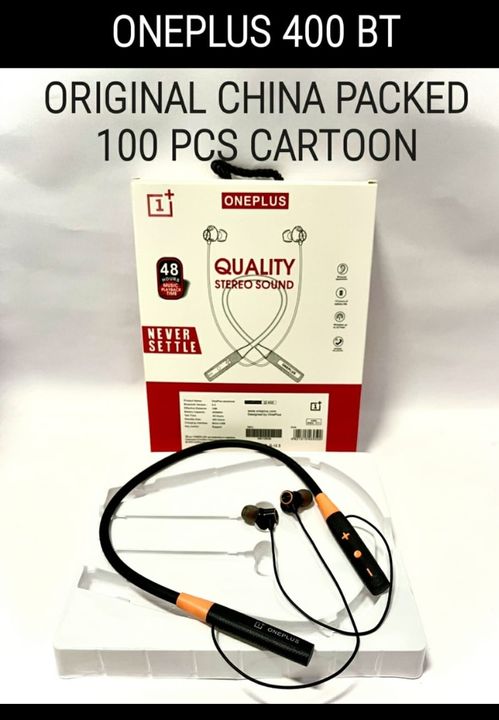 ONE+400 BT NECKBAND  100PIC PRICE RS-310/- uploaded by Tech India Marketing Pvt Ltd on 1/16/2022
