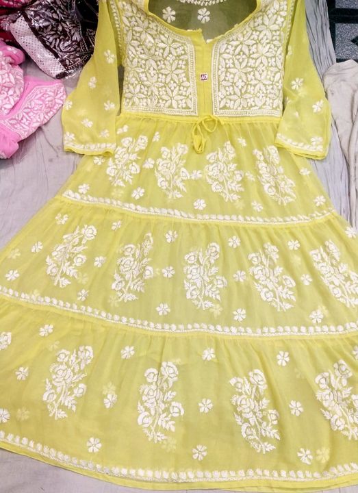 Chikankari gown uploaded by business on 1/16/2022