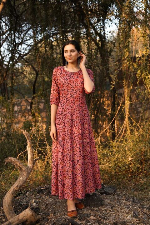 Premium Rayon  Printed Flare Gown 😍😍
 uploaded by business on 1/16/2022