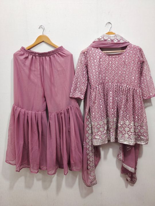 Kurti with sharara pair uploaded by business on 1/16/2022