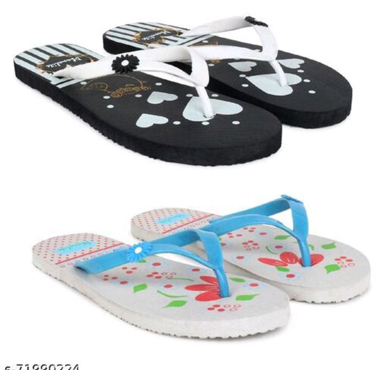 Phonolite printed daily use casual wear chappal slipper for ladies pack of 2
Material: EVA
Sole Mate uploaded by ALLIBABA MART on 1/17/2022