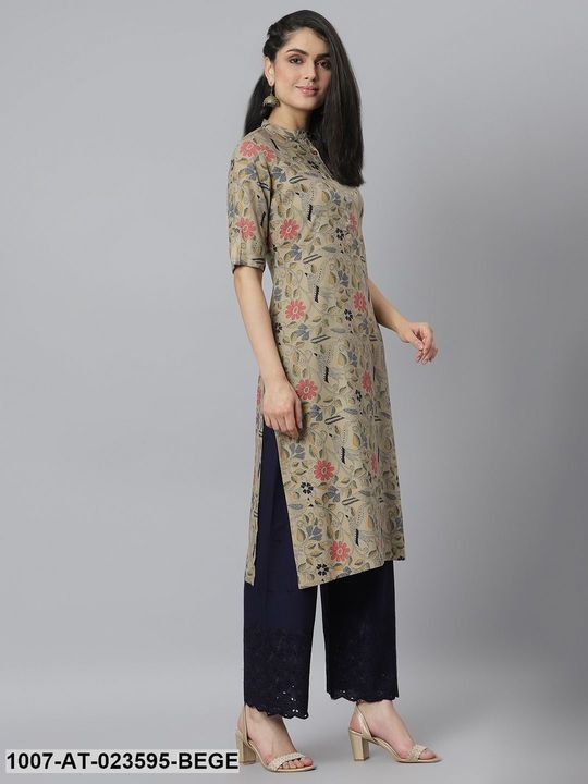 Floral Printed Rayon A-Line Kurta uploaded by PR Retail on 1/17/2022