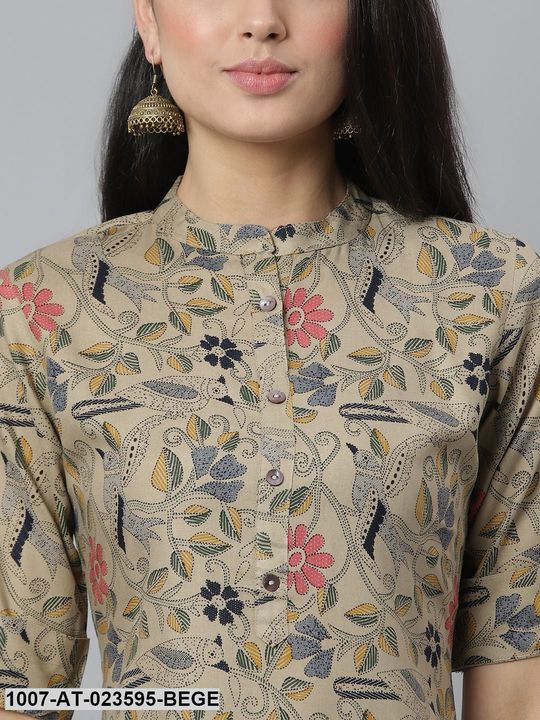 Floral Printed Rayon A-Line Kurta uploaded by PR Retail on 1/17/2022