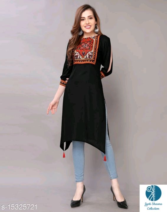 Rayon Straight Printed Kurta For Women uploaded by Online Shopping in India on 1/18/2022