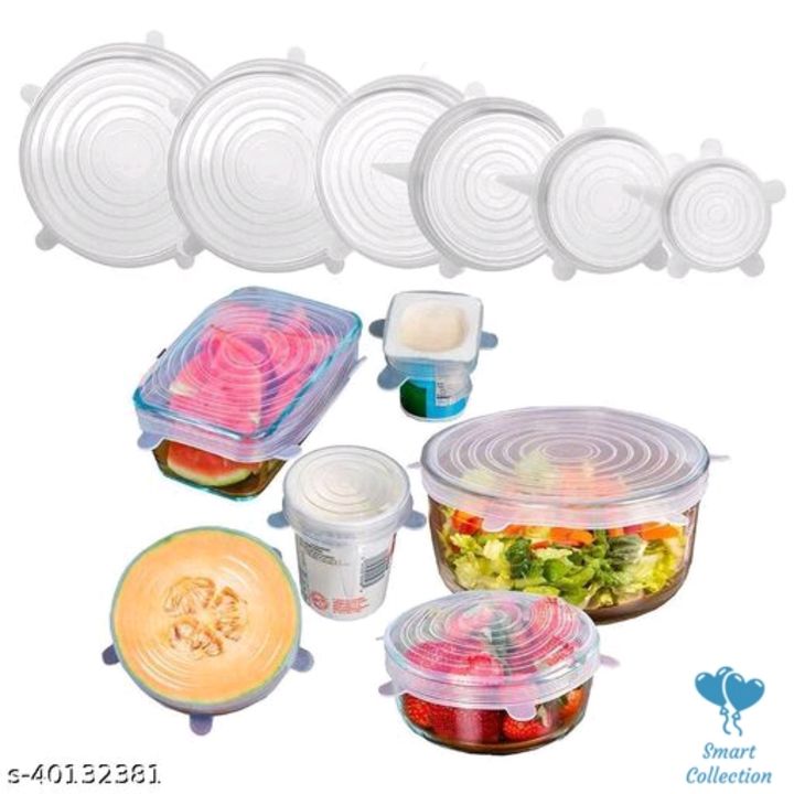 Microwave safe silicon stretch lids uploaded by Smart collection on 1/18/2022
