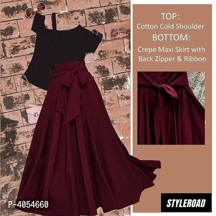 StyleRoad - Cotton Top - Crepe Skirt With back Zip
Fabric: Cotton uploaded by business on 10/2/2020