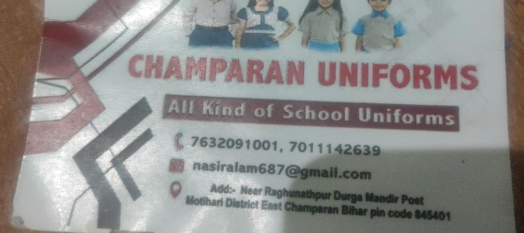 Visiting card store images of Champaran Uniforms