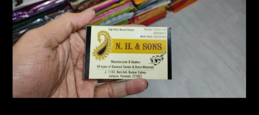 Visiting card store images of N H and Sons