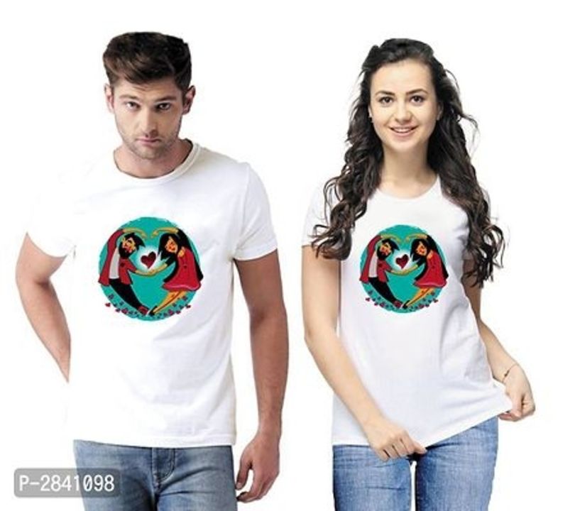 Post image Printed Cotton Blend Couple T-Shirts
Printed Cotton Blend Couple T-Shirts
*Color*: White
*Fabric*: Cotton Blend
*Type*: Tees
*Style*: Printed
*Design Type*: Round Neck Tees
*Sizes*: S (Chest 36.0 inches), M (Chest 38.0 inches), L (Chest 40.0