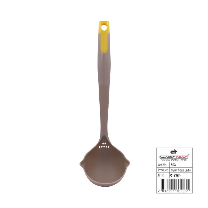 Nylon Slotted Serving Spoon - Slotted Cooking Buffet Spoon with Nylon Handle (33 cm)  uploaded by CLASSY TOUCH INTERNATIONAL PVT LTD on 1/19/2022