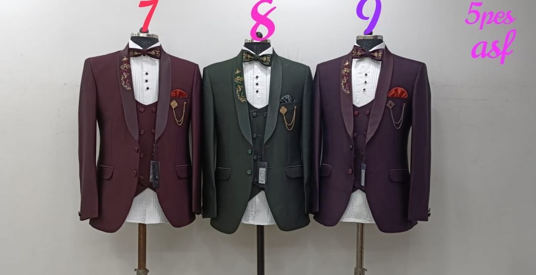 Mens designer 5 pcs suit  uploaded by Whitetail India on 1/19/2022