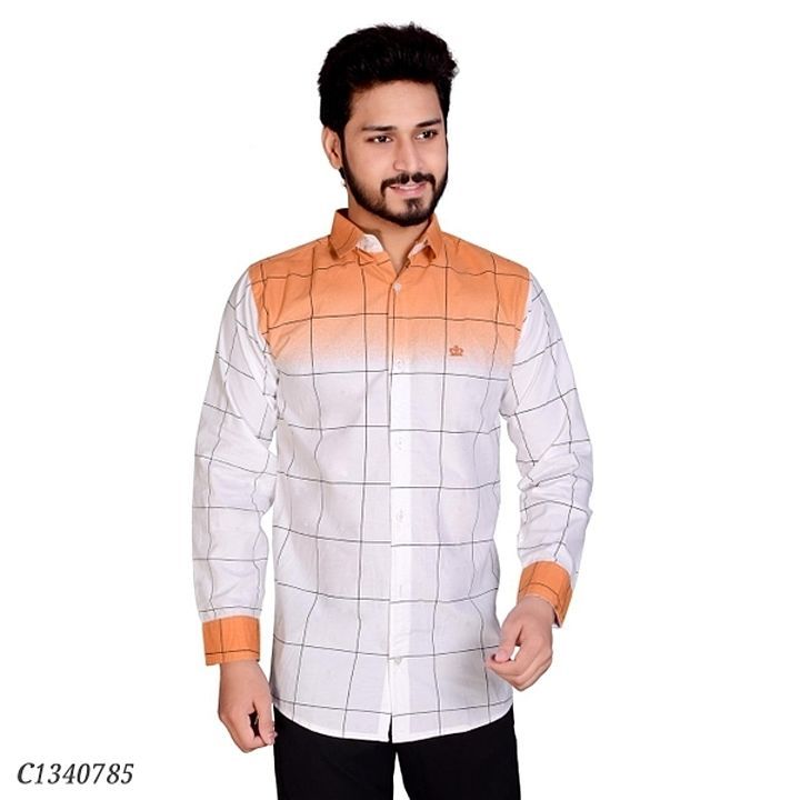 :* Cotton Checkered Full Sleeves Regular Fit Shirts uploaded by Chetan world on 10/2/2020