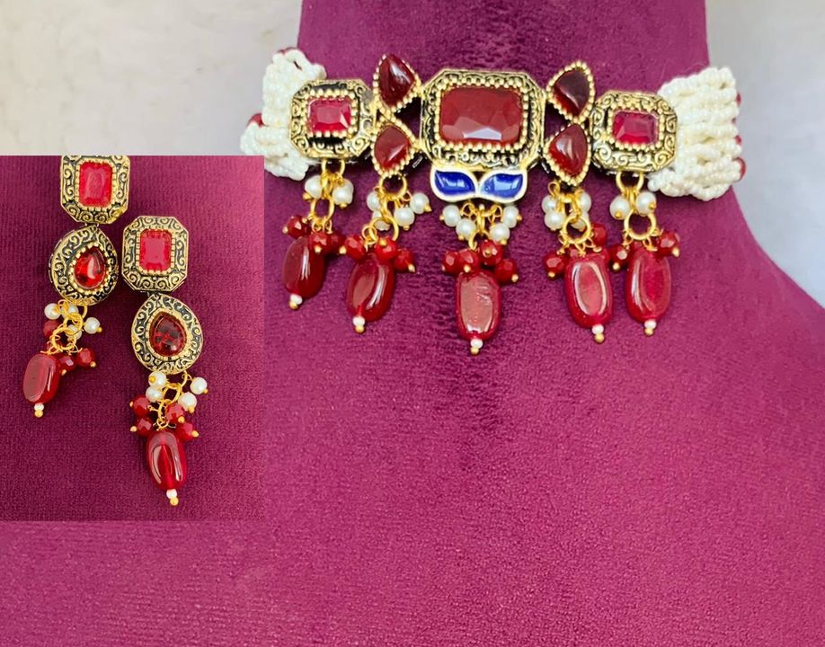 Chokar set uploaded by Ganesh Jewellers on 1/19/2022