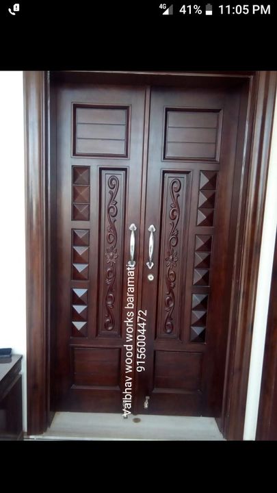 Wooden main door uploaded by Vaibhav wood and ply works on 1/19/2022