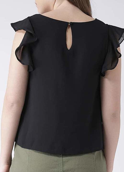 Embellished neck black top uploaded by Vdigitalmall e-com enterprise on 10/2/2020