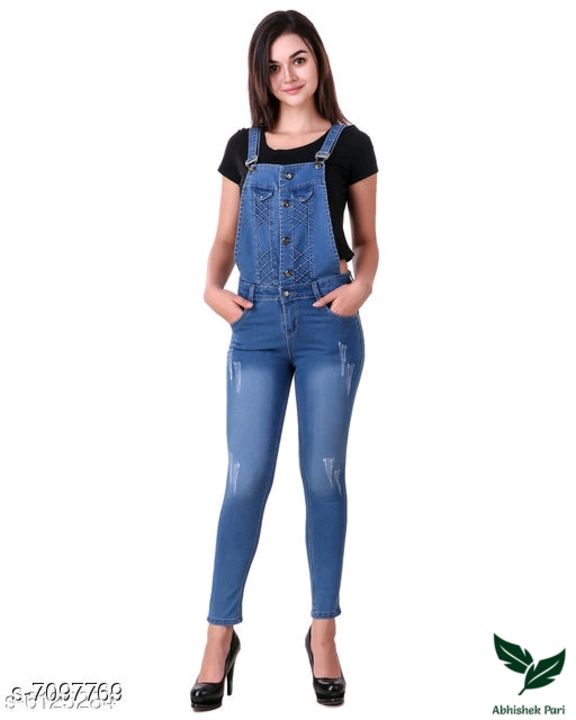 Ansh Fashion Wear Women's Denim Dungarees uploaded by business on 1/20/2022