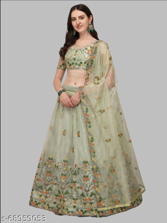 Post image Hey! Check ✔️ this right now ..price Rs 769 Catalog Name:*Myra Sensational Women Lehenga*Topwear Fabric: NetBottomwear Fabric: NetDupatta Fabric: NetSet type: Choli And DupattaTop Print or Pattern Type: EmbroideredBottom Print or Pattern Type: EmbroideredDupatta Print or Pattern Type: EmbroideredSizes: Semi Stitched (Lehenga Waist Size: 42 m, Lehenga Length Size: 44 m, Duppatta Length Size: 2.2 m) 
Easy Returns Available In Case Of Any Issue*Proof of Safe Delivery! Click to know on Safety Standards of Delivery Partners- https://ltl.sh/y_nZrAV3