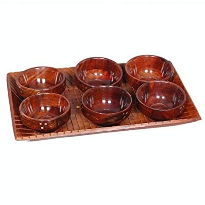 Serving Sets of 6 bowl, 6 spoon and single Tray.  uploaded by ZamZam Handicrafts  on 10/2/2020