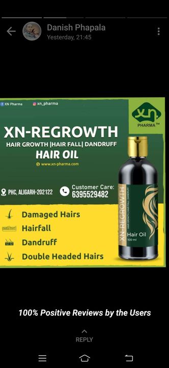 XN REGROWTH OIL uploaded by business on 1/20/2022