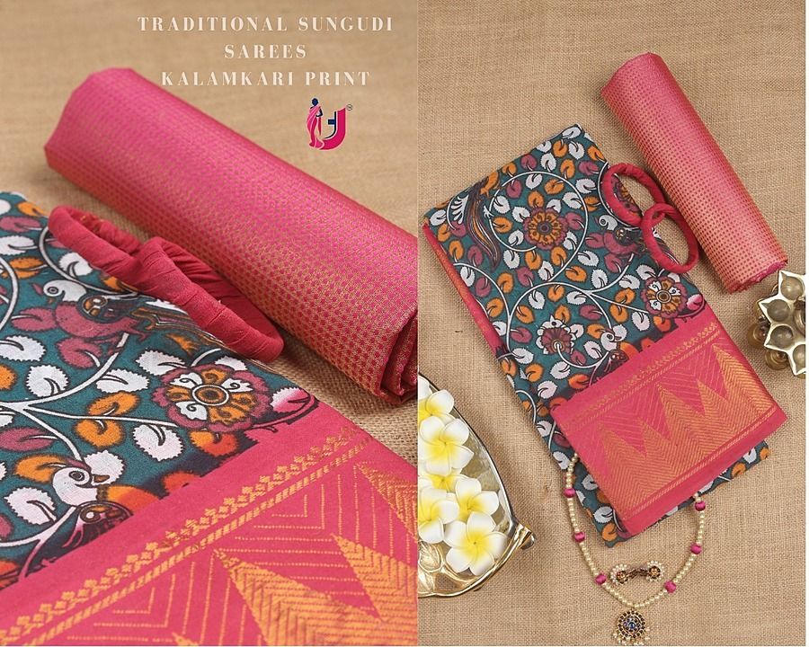 Kalamkari print Sarees collection uploaded by A1 Best Collections on 10/2/2020