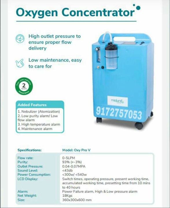 Post image Oxygen concentrator on rent available 5 litre and 10 litre