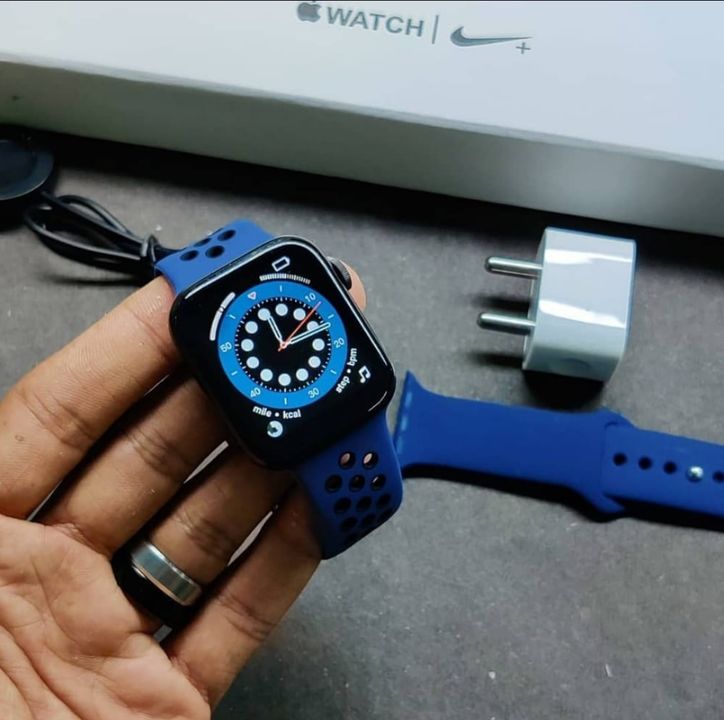 Post image *🔥iWATCH SERIES 6 44 mm FULL DISPLAY TRIPPLE BELT🔥*

_2 Silicone Belt + 1 Nike Edition Belt = 3 Belts In Total_

*✅Price : Rs 2000/-

*Set Your Own Wallpaper*

*Full screen with scrolll working*

• *Bluetooth 4.0 + 5.0 LE*
( Dual Connectivity )

• *Optical Heart Rate Sensor* With Dynamic Heart Rate Real Time Monitor

• Different *Sports Activities* To Calculate *Heart Rate / Calorie Count*

• *BT Calling* / Message / WhatsApp / WeChat Notification

• Metallic Aluminum Body

• *Battery Backup Standby Time Upto 1 - 2 Days**

• *Charging Time Upto 2 to 3 Hours*

• *Wireless Magnetic Charger* Included In the Box