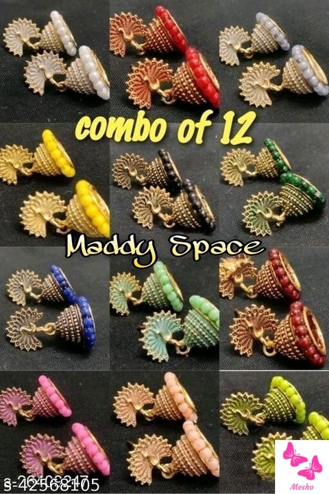  combo of 6 small jhumkis   uploaded by business on 1/21/2022