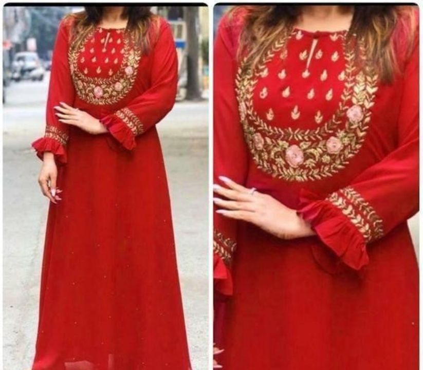 *Catalog Name:* Stunning Embroidered Georgette Floor Length Kurti

*Details:*
Product Name: Stunning uploaded by ALLIBABA MART on 1/21/2022