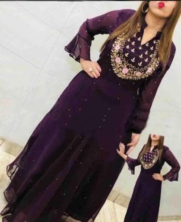*Catalog Name:* Stunning Embroidered Georgette Floor Length Kurti

*Details:*
Product Name: Stunning uploaded by ALLIBABA MART on 1/21/2022