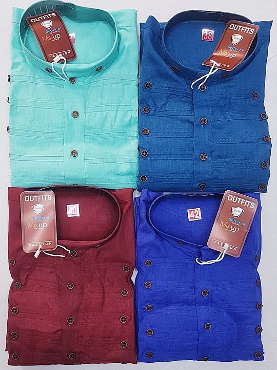 colour matching kurta pajama for men uploaded by murtuza chikan handicraft on 6/10/2020