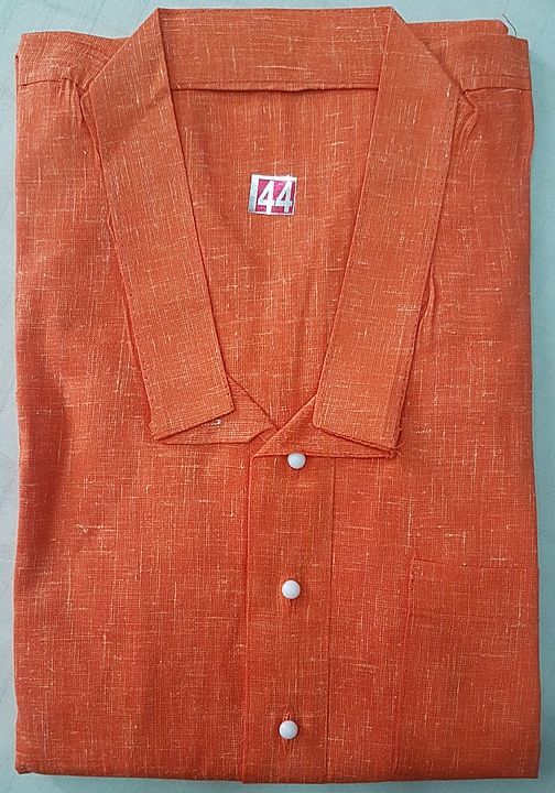 khadi orange kurta for men uploaded by murtuza chikan handicraft on 6/10/2020