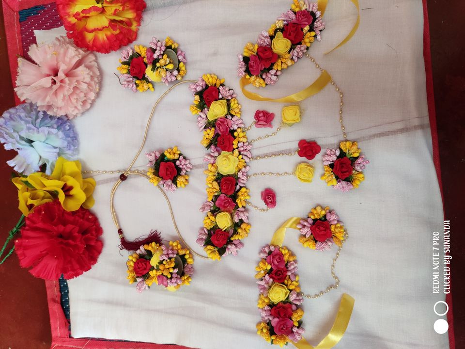 Haldi jewelry for haldi ceremony uploaded by Nandini's Handicrafts on 1/21/2022