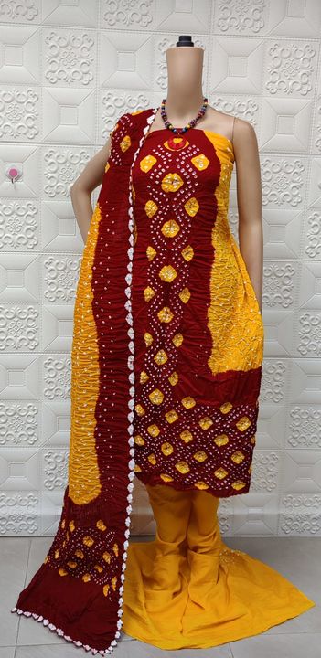 Special Gulti Bandhani Dress Material uploaded by business on 1/21/2022