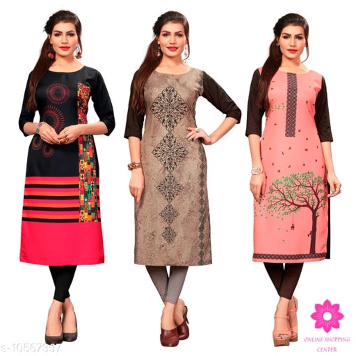 Women beautiful kurti with combo pack uploaded by Online Shopping Centre on 1/22/2022