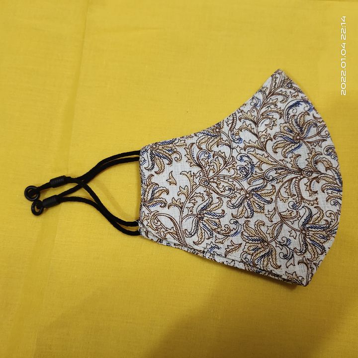 Cotton mask adjustable loop uploaded by Vrindavan Handloom Collection on 1/22/2022