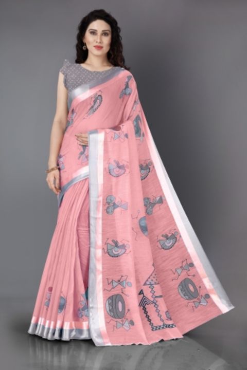 Mirchi Fashion Printed Fashion Cotton Blend, Polycotton Saree uploaded by Style Bling on 1/22/2022
