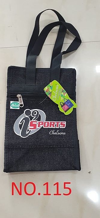 115, 52/- small size, 57/- big size black jeans Denim fabrics Tiffin cum Shopping bags uploaded by Chelsons Enterprises on 10/3/2020
