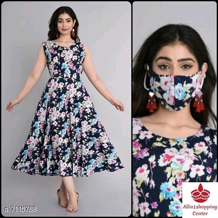 Fabric: American Crepe
Sleeve Length: Sleeveless
Pattern: Printed
Mul uploaded by All in one shopping Center  on 10/3/2020